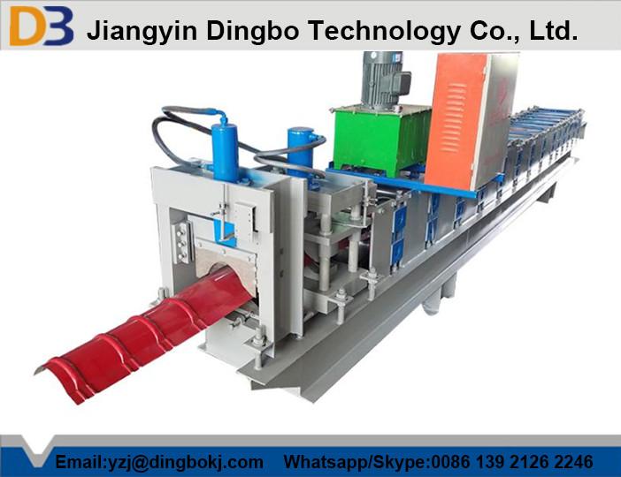 Galvanized Metal Roof Ridge Cap Roll Forming Machine with 