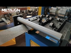 Double-row omega channel roll forming machine