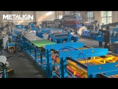 Full automatic 60m/min flying hydraulic cut trapezoidal sheet roll forming machine