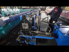 Round downspout pipe roll forming machine with off-line bending