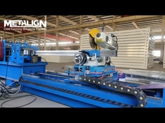 Heavy Duty Box Beam Roll Forming Machine with Cooling System, Precision Round Hole Punching, and Opt