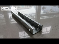 Flange hole punching and oblique cut C purlin roll forming machine