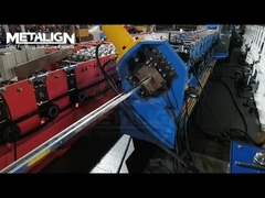 Hydraulic flange and web hole punching C profile roll forming machine