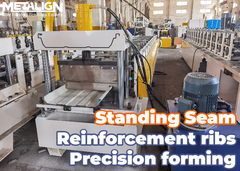 High-Precision Standing Seam Roll Former with Chain Drive and Hydraulic Cutter