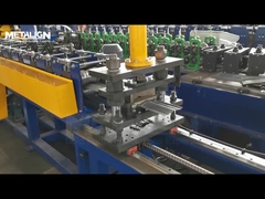 Roll Forming Machine With Protective Chain Cover And Hydraulic Flying Shear For Fence Post Profiles