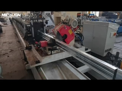 Heavy Duty Box Beam Roll Forming Machine With Flying Saw Continuous Cut And Chain Driven Arched Gant