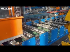 High Precision Roof Tile Roll Forming Production Line With Wall Plate Structure And Hydraulic Shapin