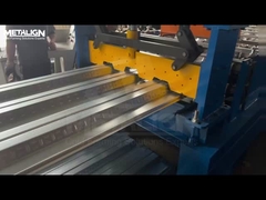 Galvanized Steel Floor Deck Roll Former Featuring Chain Enclosure And Integrated Embossing Rolls
