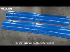 Galvanized Steel Roofing Ridge Cap Roll Former With Folded Edges And Hydraulic Cutting