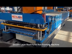 Double-Layer Cold Roll Forming Machine Producing Corrugated And Great Wall Style Roof Panels