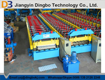 Hydraulic Control Roof Panel Roll Forming Machine Automatic Stacking Machine Chain Transmission