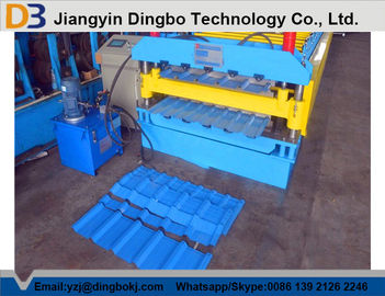 Roof Panel Roll Tile Forming Machine with Pull Broach / PLC Control System Touch Screen