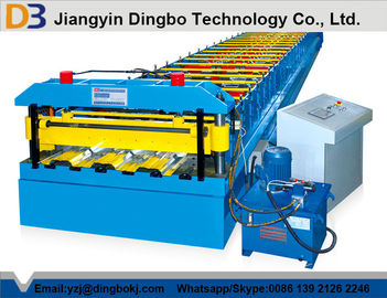 PLC Control System Floor Deck Roll Forming Machine With Cutting Blade Cr12