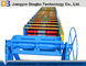 Colored Steel Trapezoidal Decking Tile Making Machine With Hydraulic Post Cutting