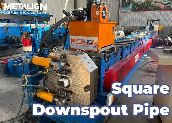 100*100mm Square Downpipe Roll Forming Machine With Precision Cutting