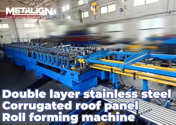 Corrugated Roof Panel Roll Forming Machine 40-50m/min Double Layer Stainless Steel