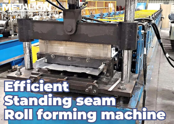 24 Gauges Single Lock Standing Seam Roofing Roll Forming Machine Galvanized Steel