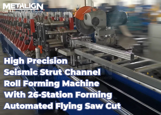 High Precision Seismic Strut Channel Forming Machine With 26 Station Forming Hydraulic Decoiling
