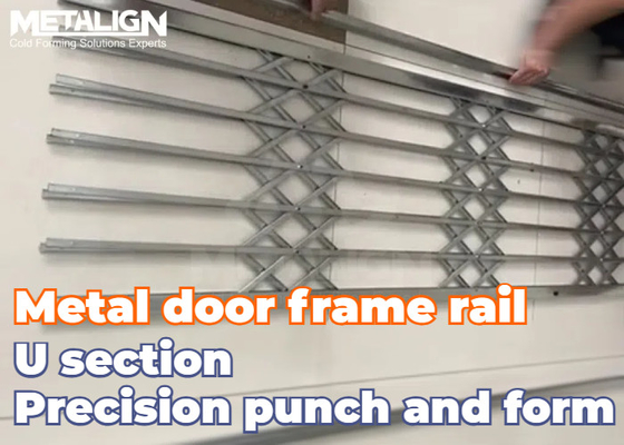 Customized Punching Metal Roll Forming Equipment Symmetric Shaped Metal Door Rails