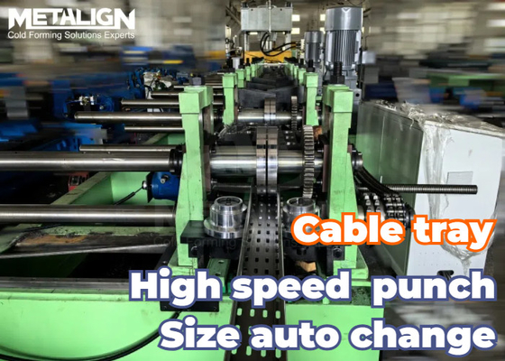 High Precision Metal Cable Tray Roll Former Featuring 16 Stations And Hydraulic Cutting