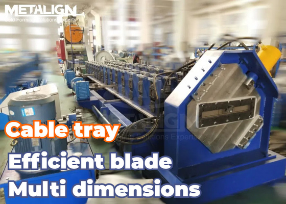 Dual Size Hydraulic Cutter Cable Tray Roll Former 20m/min For Fast Production