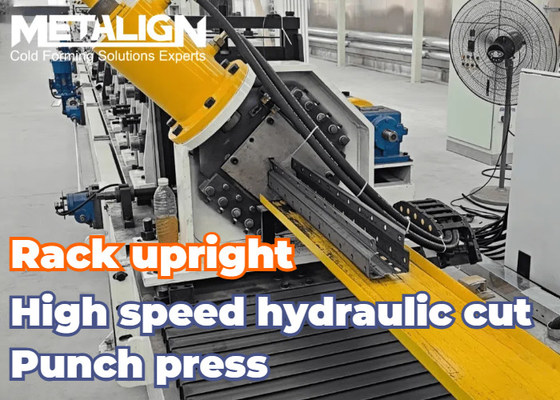 Pre Punching Automated Rack Roll Forming Machine Line For Adjustable Width Heavy Uprights