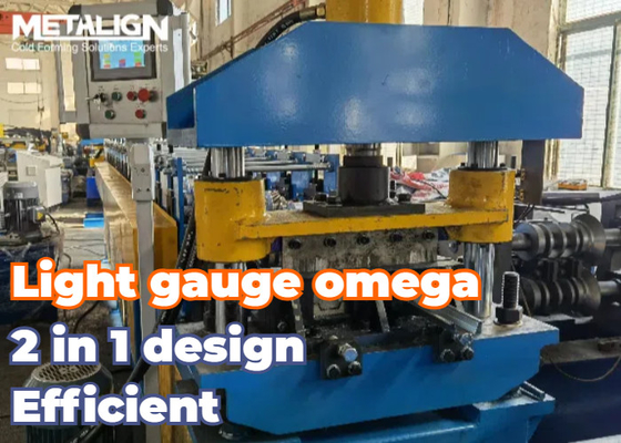 Doppelreihe Omega-Kanal-Rollformmaschine mit einem Schachtdurchmesser von 65 mm