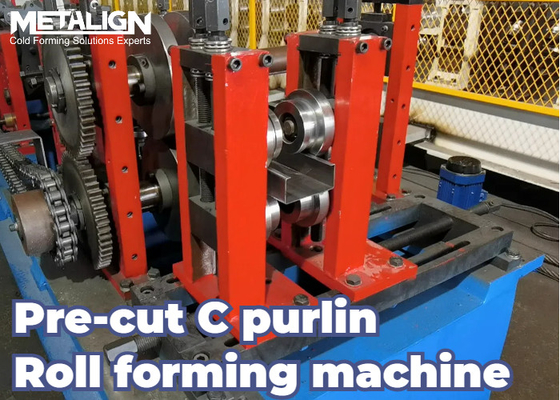 3Ton C&Z Purlin Forming Machine Multi Width With Pre Punch And Pre Cut