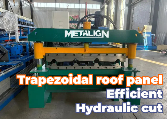 1250 Trapezoidal Sheet Roll Forming Machine 5.5 Kw 4 Ribs / Water Proof Groove