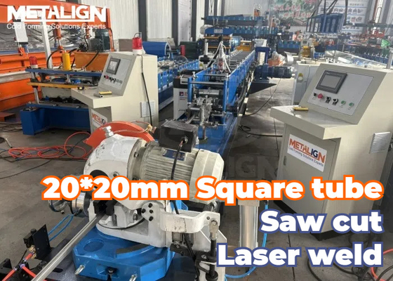 Präzisionsrollenformmaschine zur Herstellung von 20x20mm geschweißten Quadratrohren mit Laserschweißen