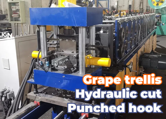 Metallprofile für Traubengruben Rollenformgeräte mit Präzisionspunktierung und automatischem hydraulischem Schneiden