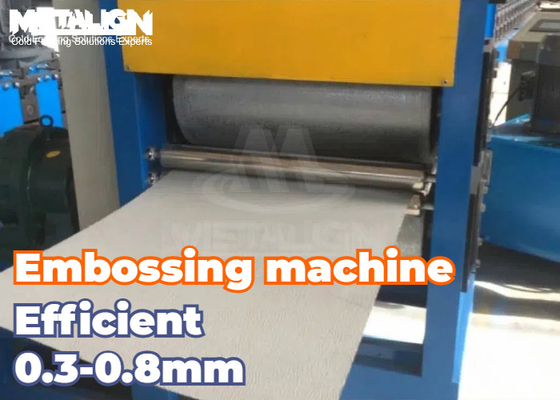 Single Sheet Feeding Bark Texture Embossing Machine With Customizable Mold And High Precision Roller Feeding System