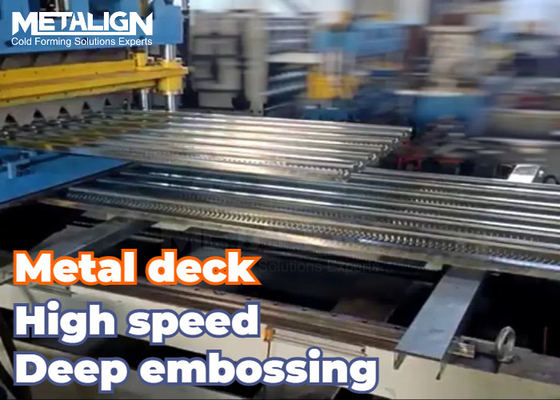 Three Layer Embossed Floor Deck Roll Former For 0.8–1.2mm Galvanized Steel