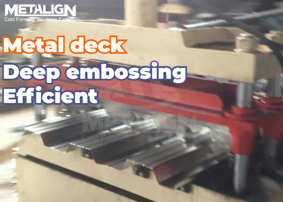 High Speed Floor Decking Machine Embossing Roll Former For Strengthened Floor Deck Production