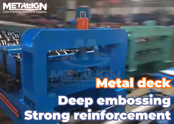 22Kw Floor Deck Roll Forming Machine with Embossing and Dual Stiffener Design