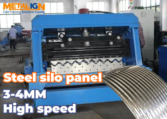 Steel Silo Panel Roll Forming Machine And Curving Machine 0-5m/Min Production Speed