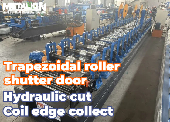 YX15 Metal Rolling Shutter Door Panel Roll Forming Machine 14stations