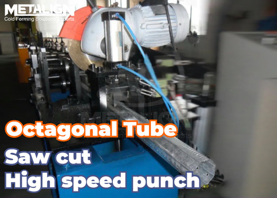 High Precision Roller Shutter Door Forming Machine For Octagonal Tube Customized Cutting