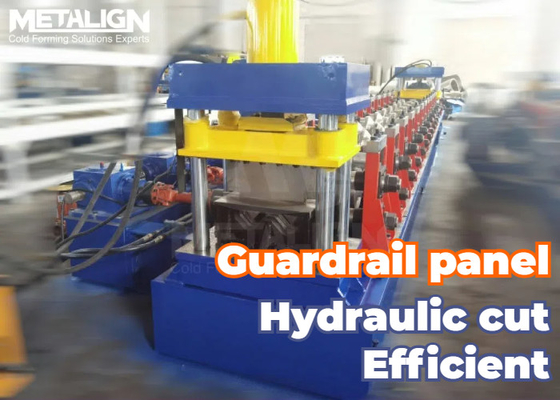W Panel Highway Guardrail Forming Machine Kompakt ve Verimli 22Kw 15m/Min