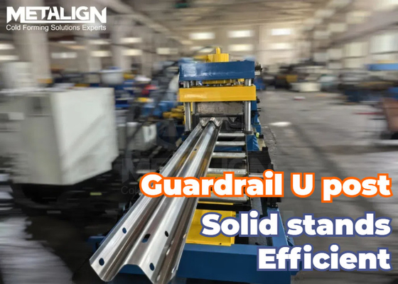 W Beam Roll Forming Line Makine, Hidrolik Uçan Kesim ve Güçlendirilmiş Çift Düzenleme Sistemi ile