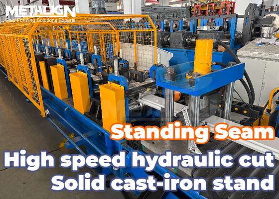 Standing Seam Roll Former With Hydraulic Punching And Cutter For Galvanized Steel Roofing