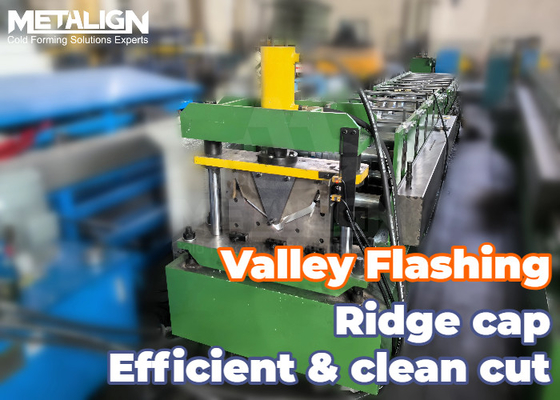 High Safety Ridge Flashing Roll Former With Chain Drive And Trapezoidal Punch