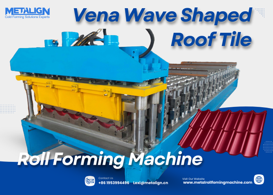 Sea Wave Roofing Roll Forming Machine With Guide Pillar And Hydraulic Punching