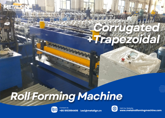 Dual-Layer Guide Pillar Roofing Roll Forming Machine For Trapezoidal And Corrugated Roof Panels