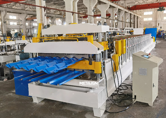 Double-Layer Chain-Driven Metal Roofing Roll Former For Trapezoidal And Corrugated Roof Panels