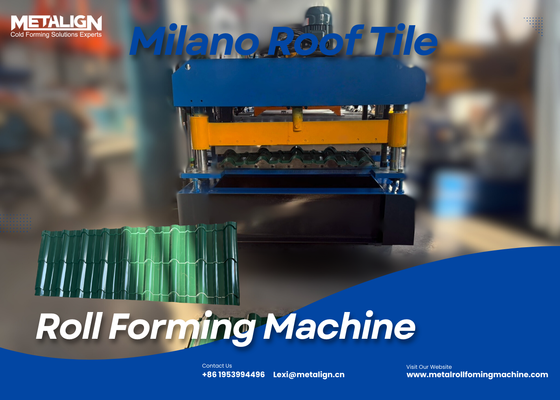 Chain Driven Roll Former with 18 Forming Stations 5.5Kw Motor and 70mm Shaft Diameter