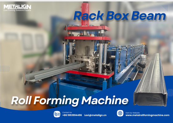 Heavy Duty Box Beam Roll Forming Machine with 13 Forming Stations 70mm Shaft and 5.5Kw Motor