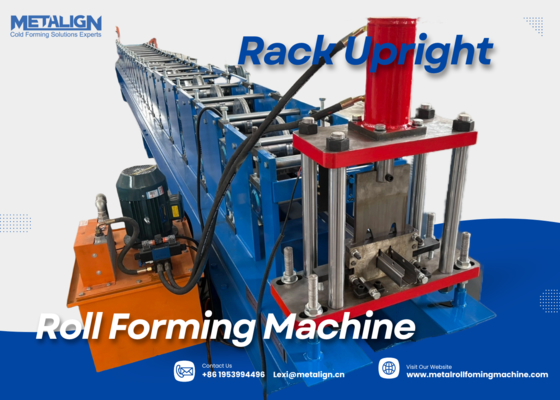 Rack Upright Roll Forming Machine with 70mm Shaft Diameter High Grade #45 Steel Rollers for 1.5-2.5mm Material