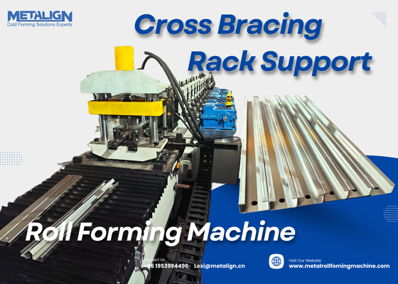 High Efficiency Rack Roll Forming Machine with 18 Forming Stations and 5.5Kw Motor Power