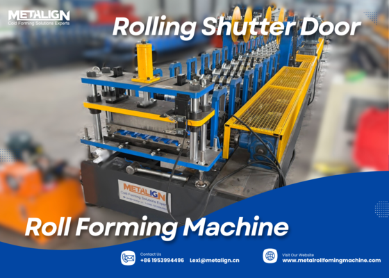 High Precision Shutter Door Roll Forming Machine with 12 Forming Stations and 5.5Kw Motor Power